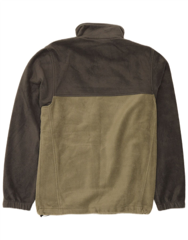 Columbia Chaqueta polar para hombre UK 40 Small Verde Colorblock Poliéster