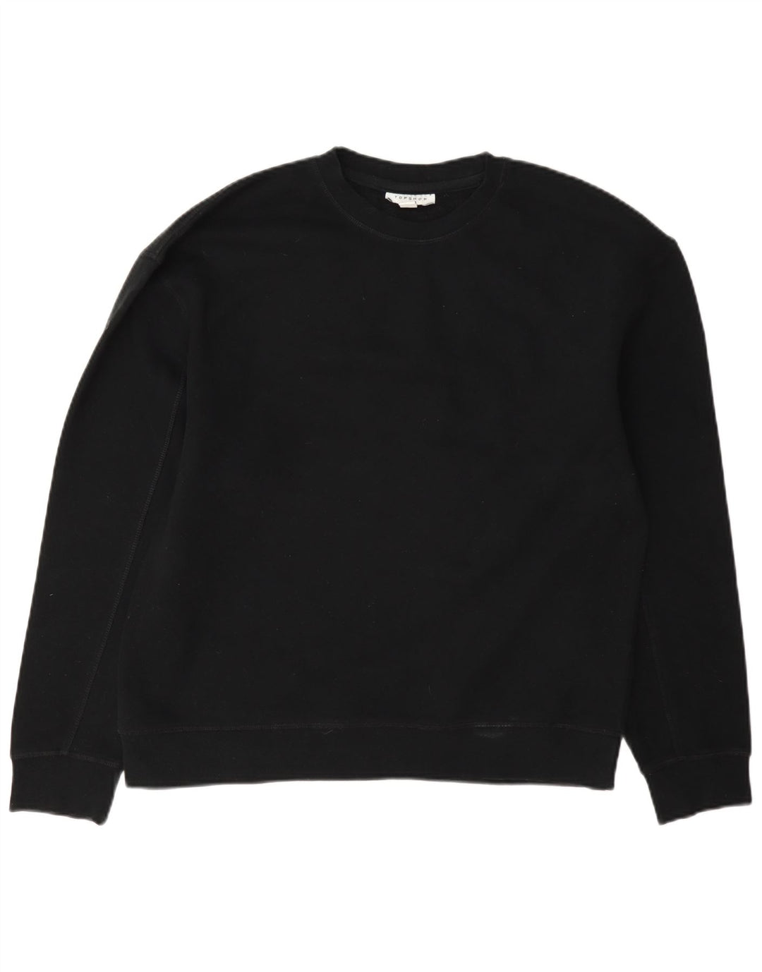 Topshop Sudadera de gran tamaño para mujer, jersey UK 10 Small Black Cotton