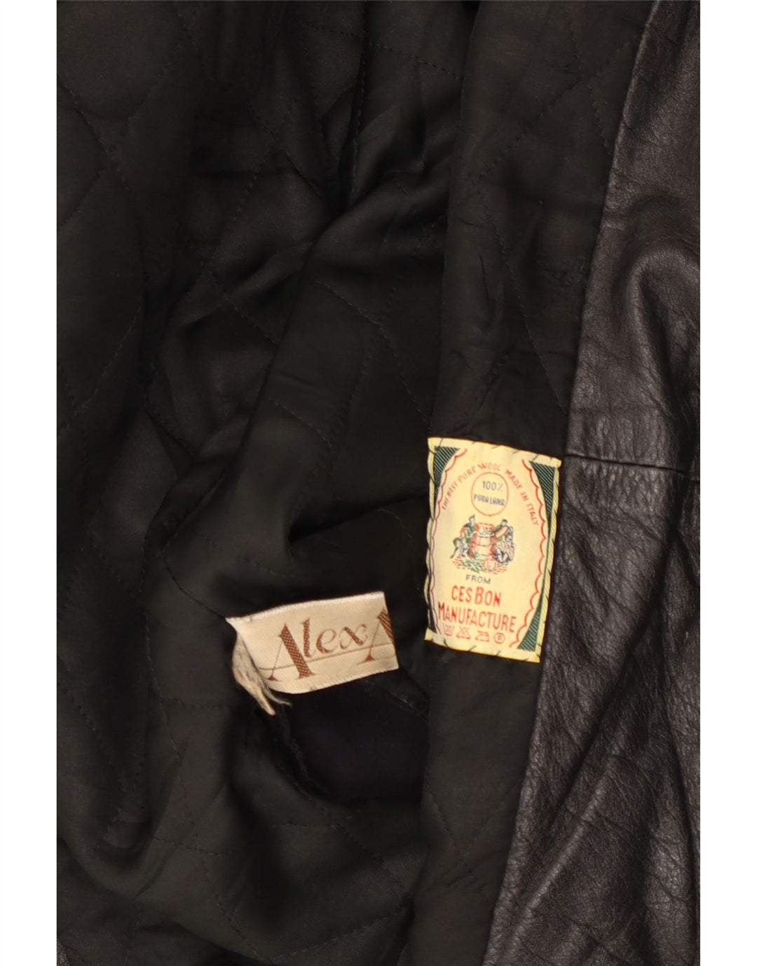 Vintage mujer chaqueta de cuero de gran tamaño Reino Unido 18 XL cuero negro