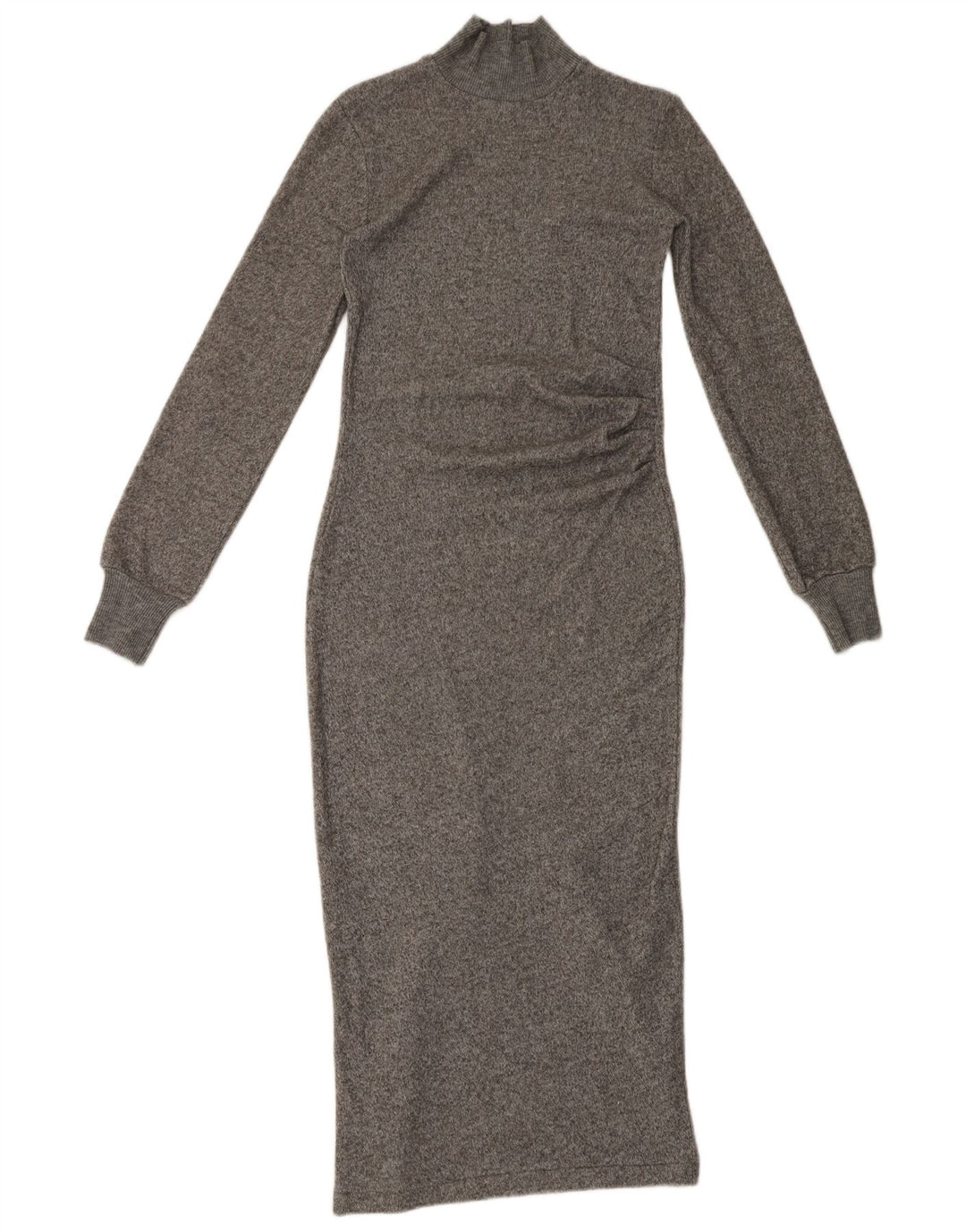Zara Mujer Maxi Vestido De Manga Larga UK 8 Small Gris