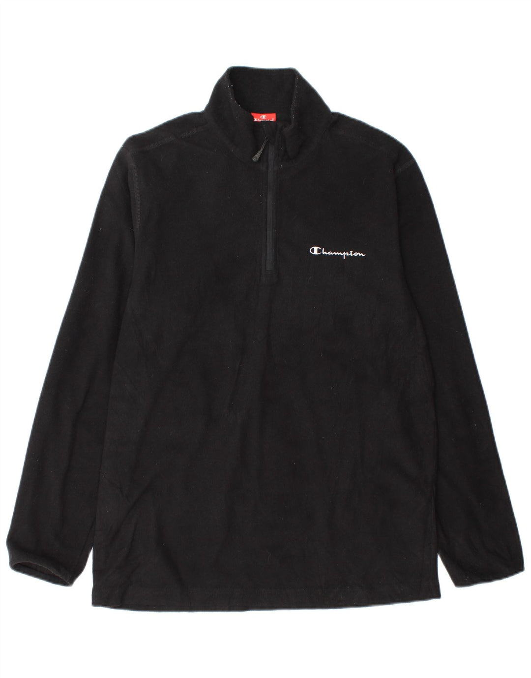 CHAMPION Jersey polar con cuello y cremallera para hombre Poliéster negro grande