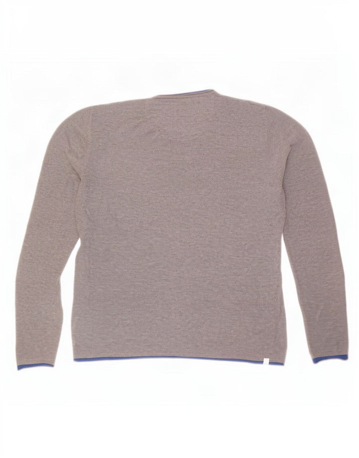 Fred Mello Jersey Con Cuello En V Para Hombre Gris Medio