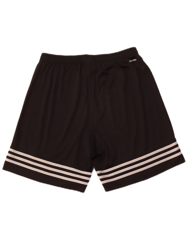 Adidas - Pantalones cortos deportivos para hombre, talla grande, poliéster negro