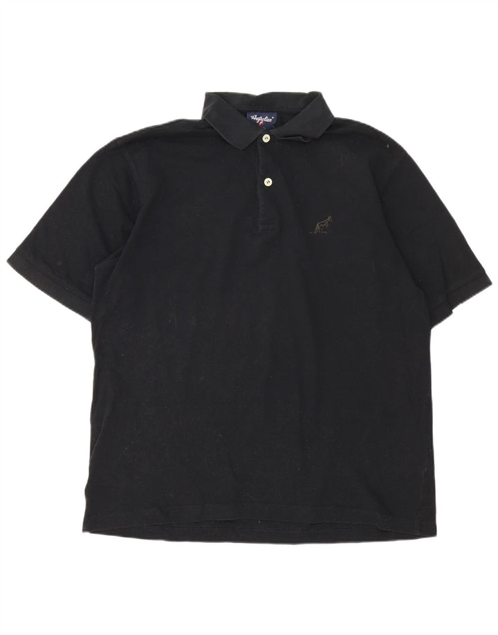 AUSTRALIAN L'ALPINA Polo para hombre IT 50 Mediano Negro