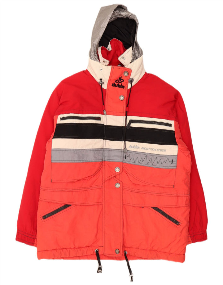 Chaqueta de esquí extragrande con capucha para mujer Dubin IT 44 Medium Red Colourblock