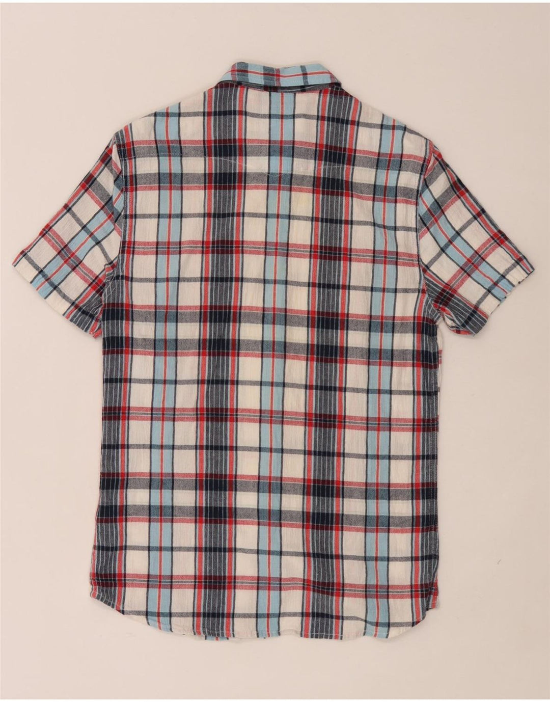 Camisa De Franela De Manga Corta De Algodón Con Cuadros Multicolores Grandes Lee Hombre