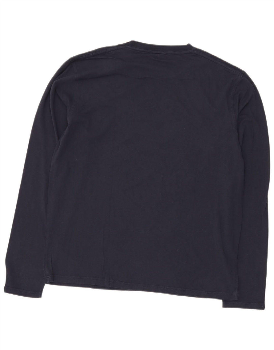 DIESEL Hombre Gráfico Top Manga Larga XL Azul Marino Algodón