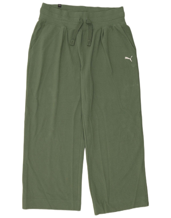 Puma - Pantalones de chándal para mujer, talla 40, XL, algodón verde