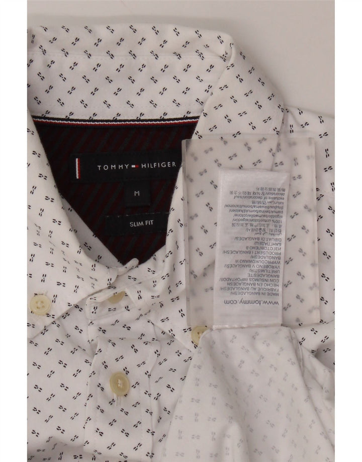Camisa Tommy Hilfiger Slim Fit de algodón con lunares blancos medianos