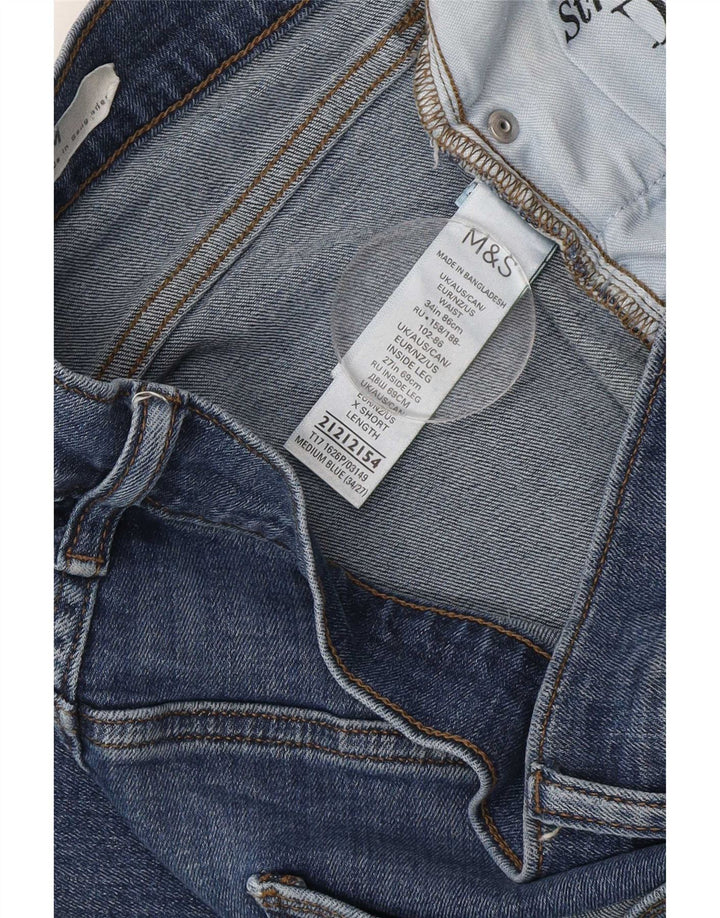 Marks & Spencer Jeans ajustados para hombre W34 L27 Algodón azul