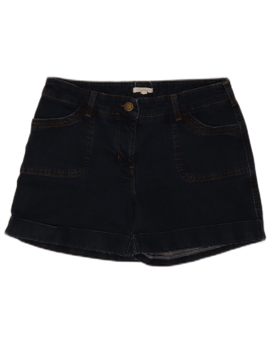 White Stuff Pantalones cortos vaqueros para mujer UK 12 Medium W30 Azul marino Algodón