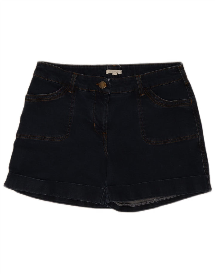 White Stuff Pantalones cortos vaqueros para mujer UK 12 Medium W30 Azul marino Algodón