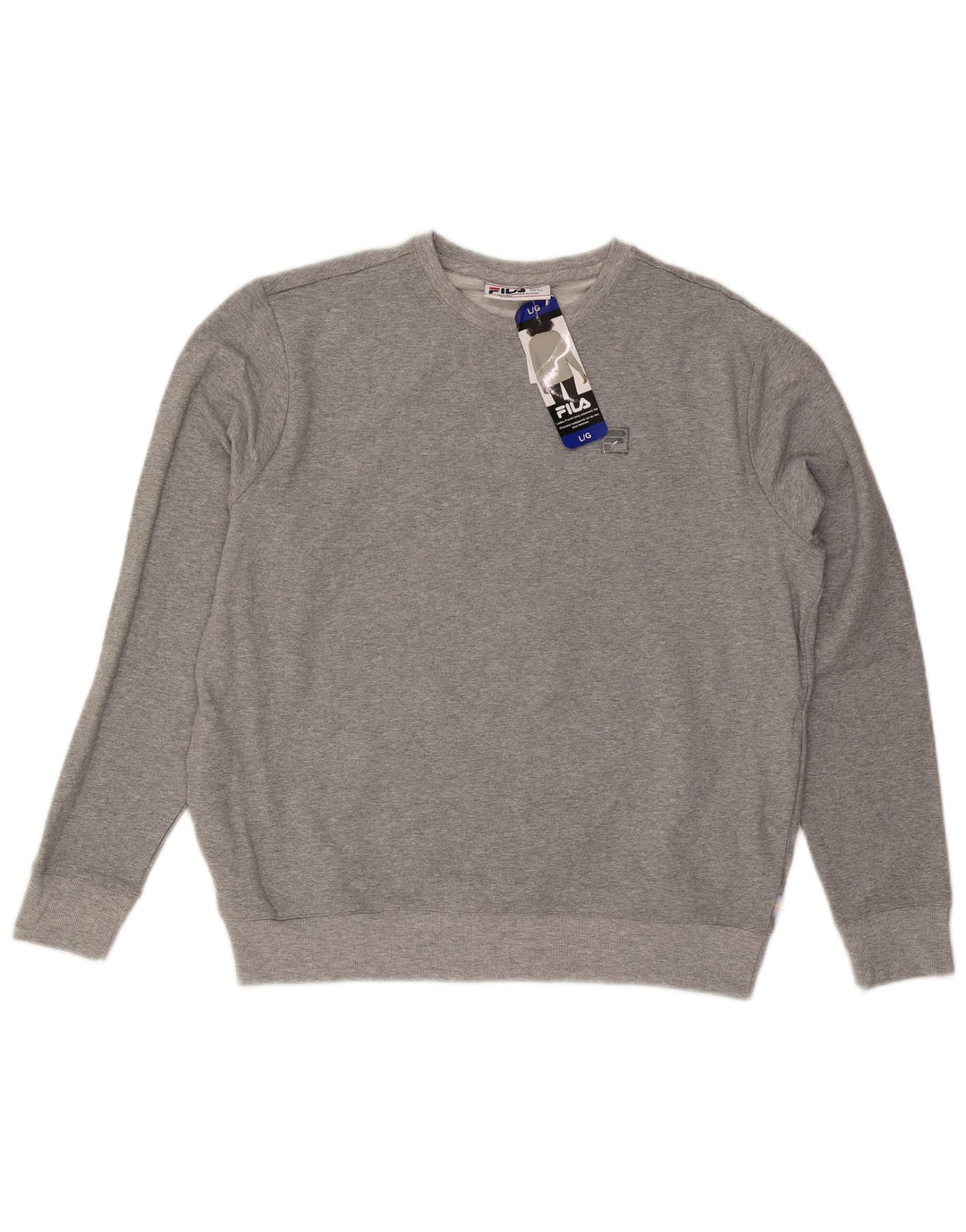 Fila - Sudadera para mujer, talla 40, talla grande, algodón gris