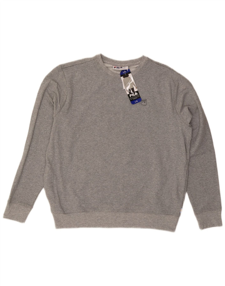 Fila - Sudadera para mujer, talla 40, talla grande, algodón gris