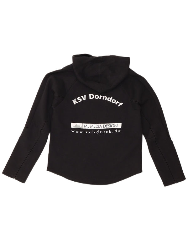 PUMA Sudadera con capucha gráfica para mujer UK 10 Small Black Cotton