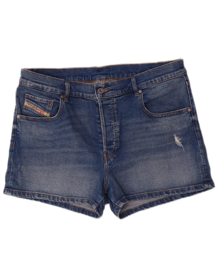 DIESEL Shorts De Mezclilla Desgastados W31 Algodón Azul Medio Mujer