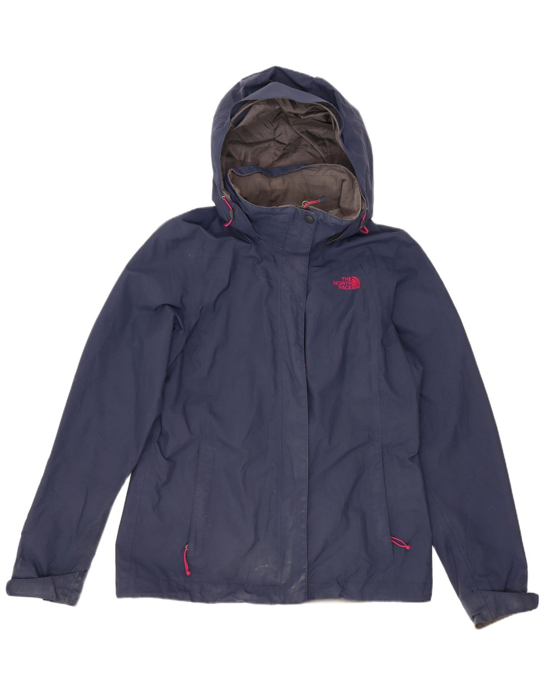 The North Face Chaqueta impermeable extragrande con capucha para mujer UK 10 Small Azul marino