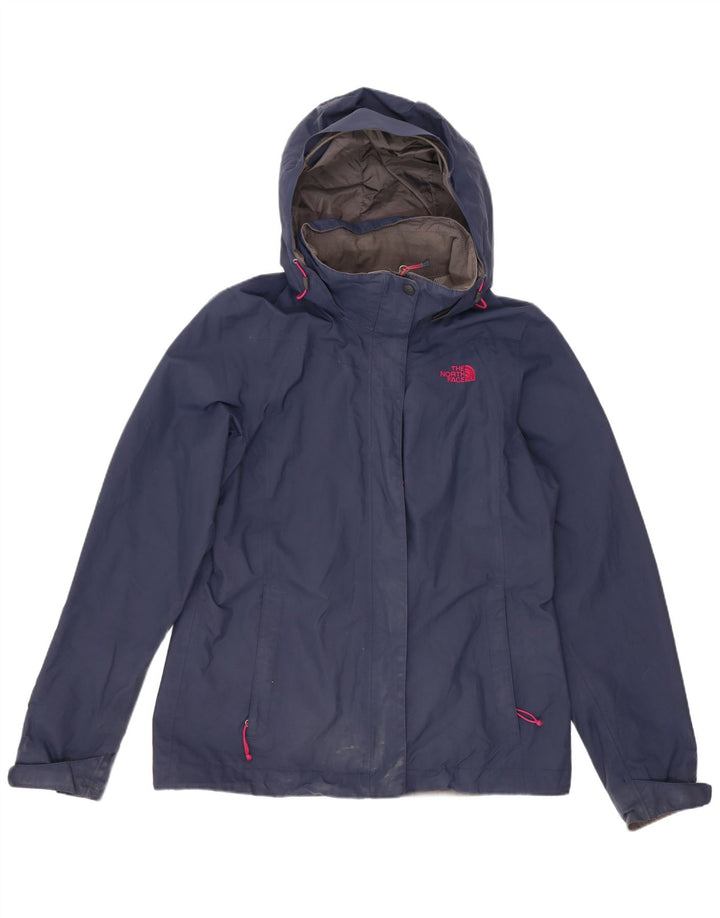 The North Face Chaqueta impermeable extragrande con capucha para mujer UK 10 Small Azul marino