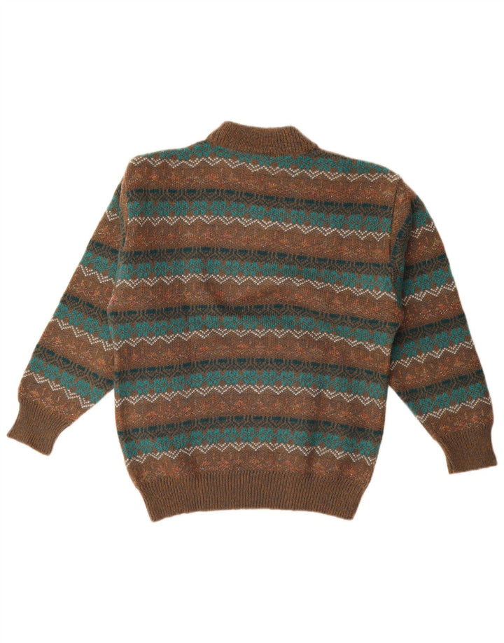 Maglificio Jersey De Cuello Alto Para Mujer IT 44 Marrón Medio Geométrico