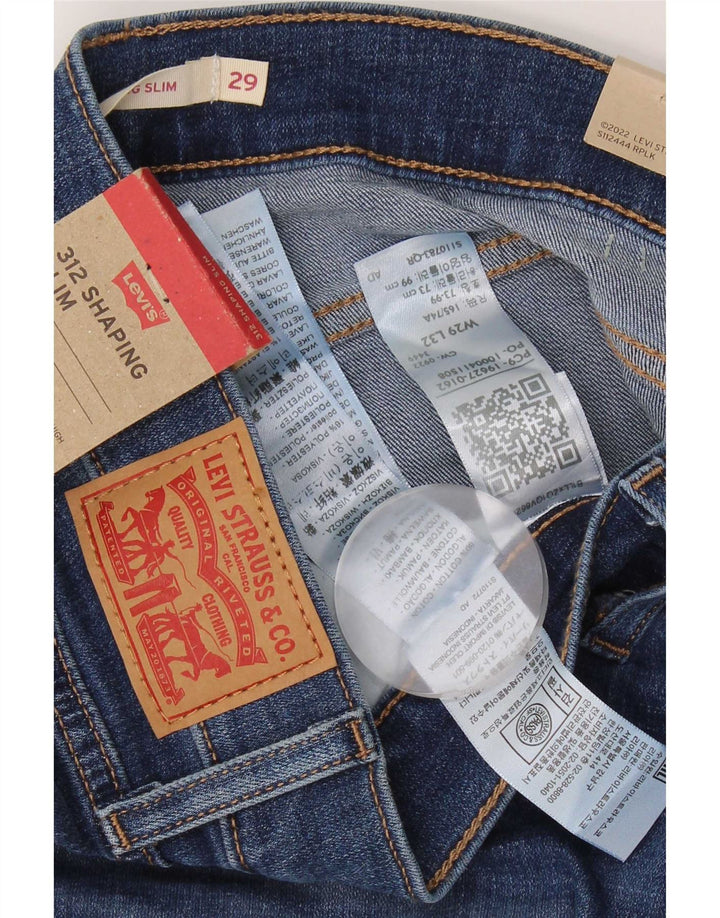 Levi's Mujer 312 Shaping Slim Jeans W29 L32 Algodón Azul