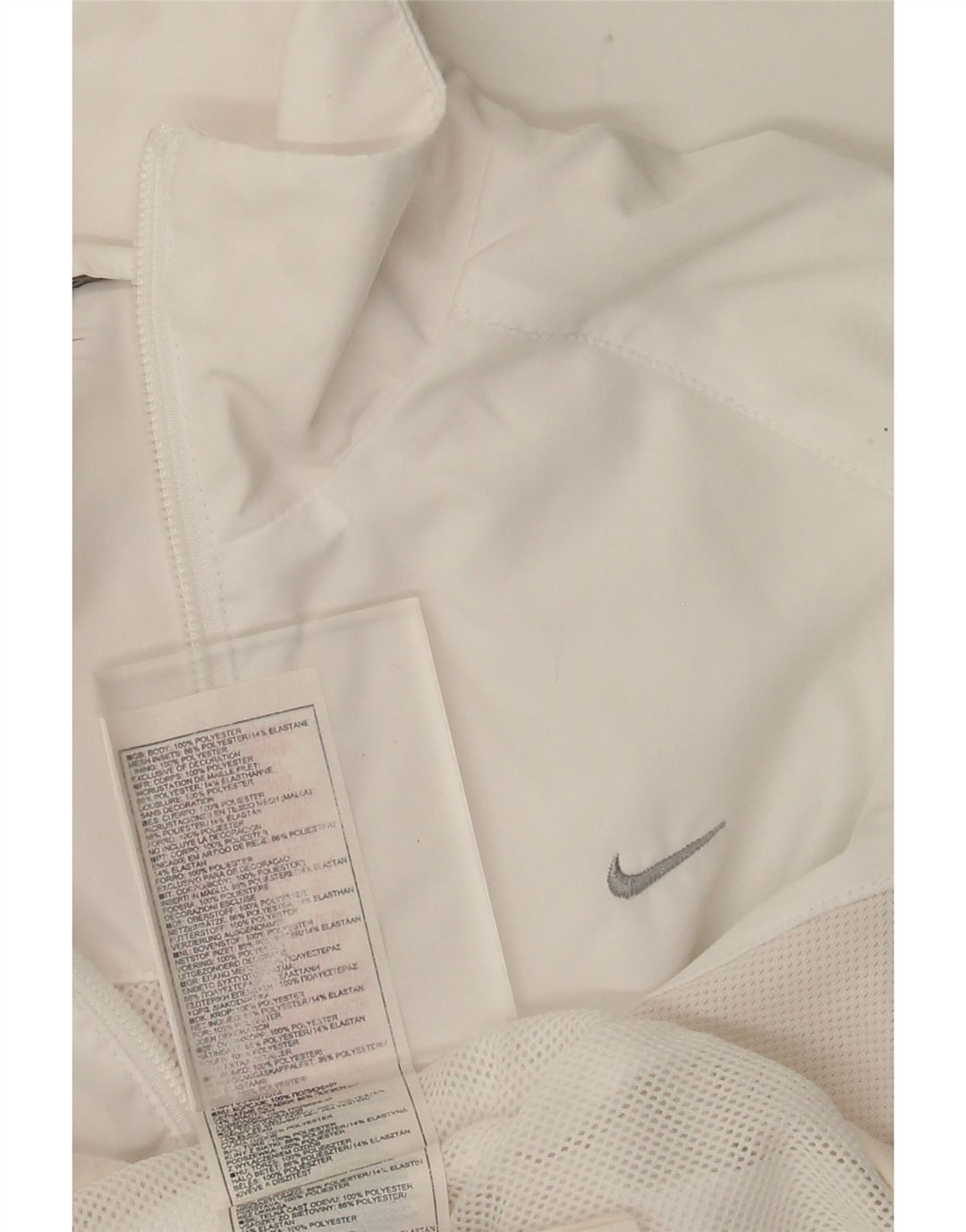 NIKE - Chaqueta de chándal para mujer, talla 40, poliéster blanco mediano