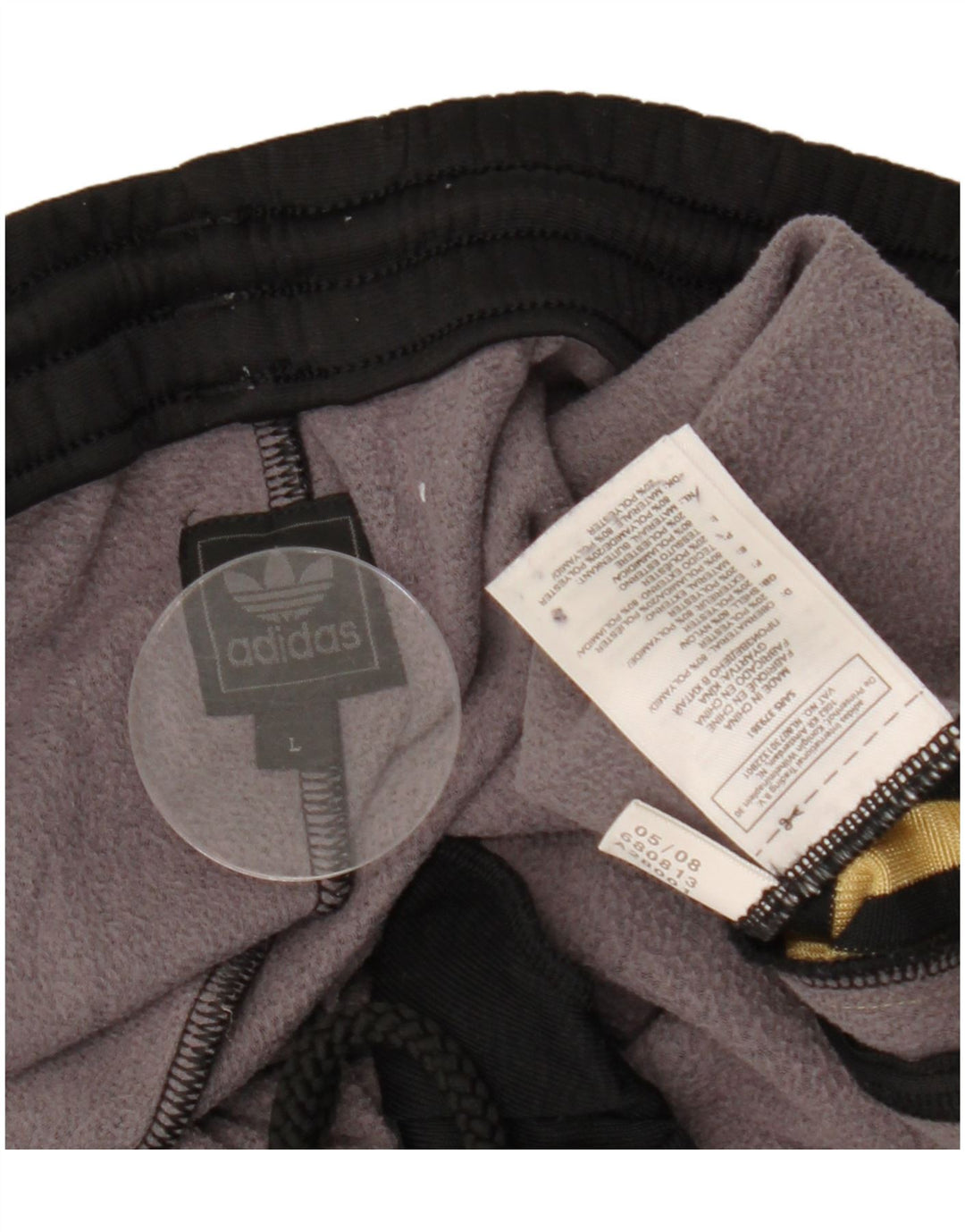 ADIDAS Pantalones de chándal para mujer UK 46 Large Black Nylon