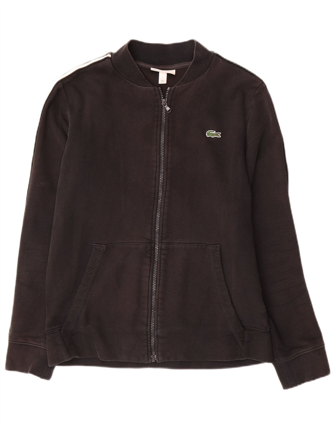 LACOSTE Chaqueta de chándal para hombre talla 3 pequeña algodón negro