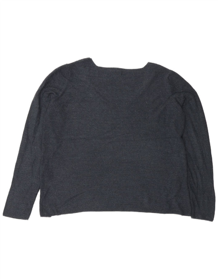 Fat Face - Jersey extragrande con cuello en V para mujer, talla 40, talla M, color azul marino