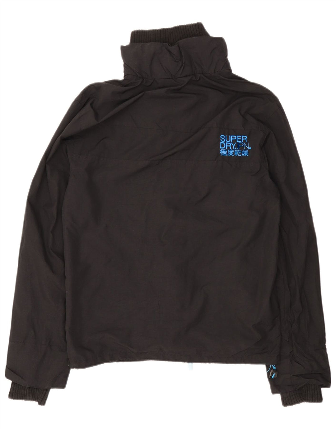 SUPERDRY Chaqueta impermeable The Windcheater para hombre, talla 40, nailon negro grande