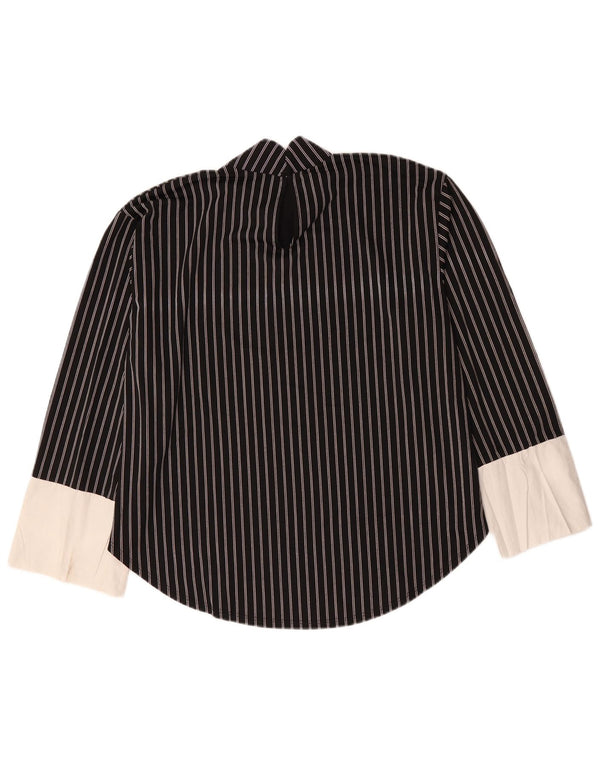 Zara Mujer Trafaluc Blusa De Manga Larga Top UK 44 Mediano Rayas Negras