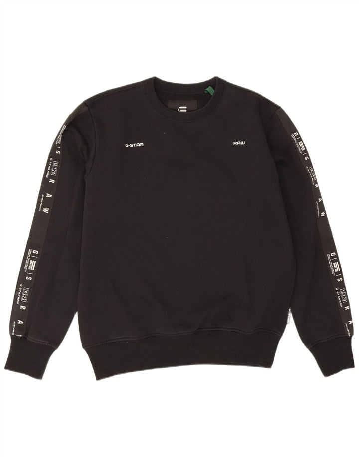 G-Star Hombre Sudadera Gráfica Jersey De Algodón Negro Mediano