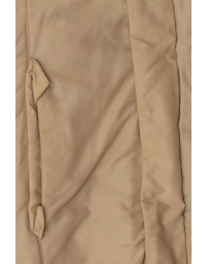 Woolrich Abrigo acolchado con capucha para mujer UK 42 Algodón beige medio