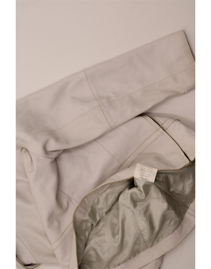 JAKE'S Womens Leather Jacket UK 18 XL Grey Leather Vintage Jake's and Second-Hand Jake's from Messina Hembry 