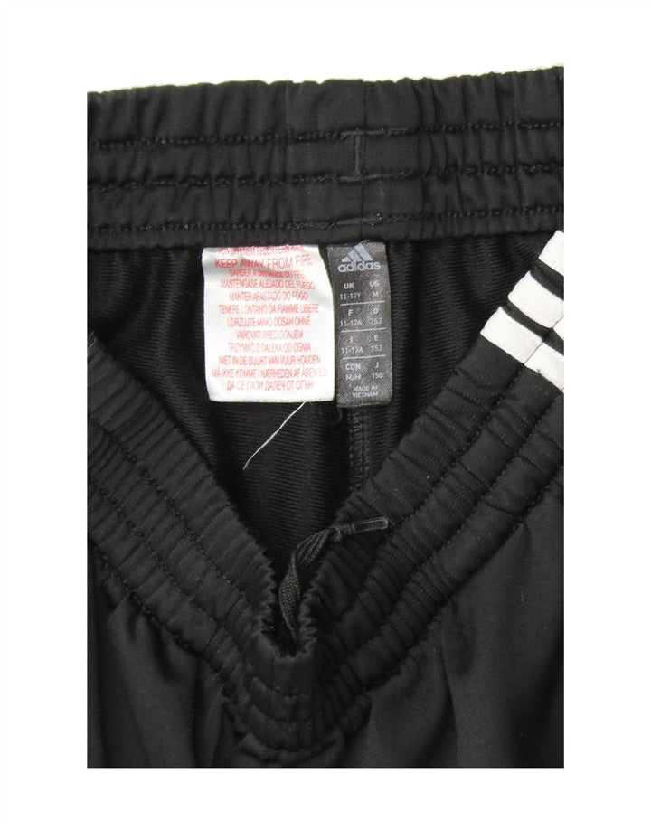 ADIDAS Boys Tracksuit Trousers Joggers 11-12 Years  Black Polyester Vintage Adidas and Second-Hand Adidas from Messina Hembry 