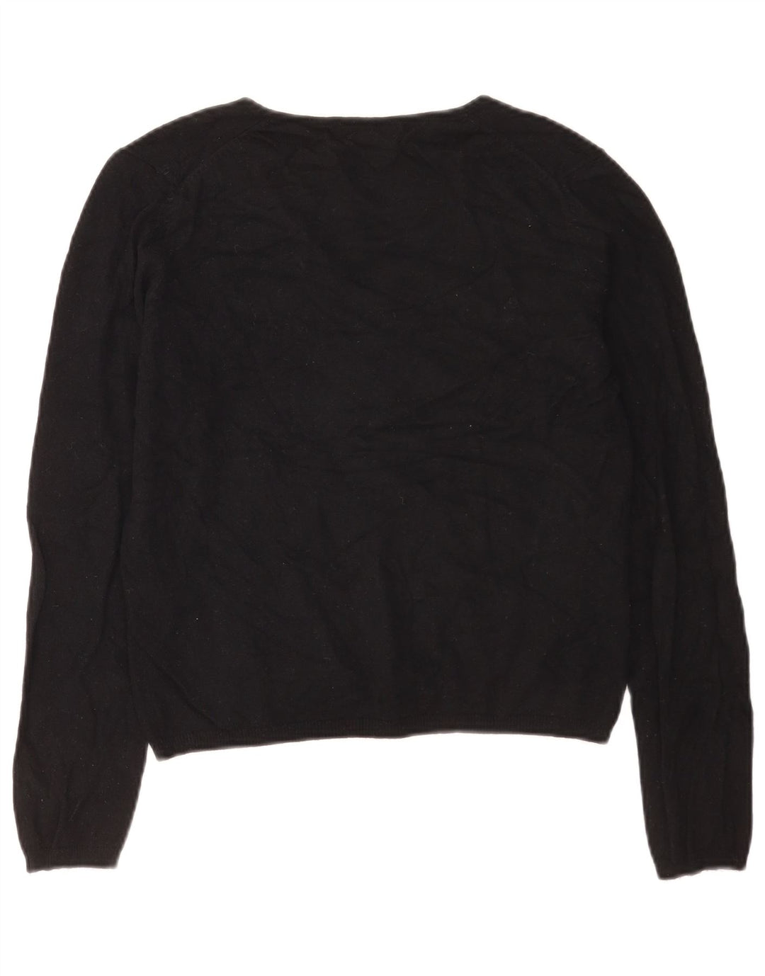 Marks & Spencer Suéter corto con cuello en V para mujer UK 44 Mediano Negro