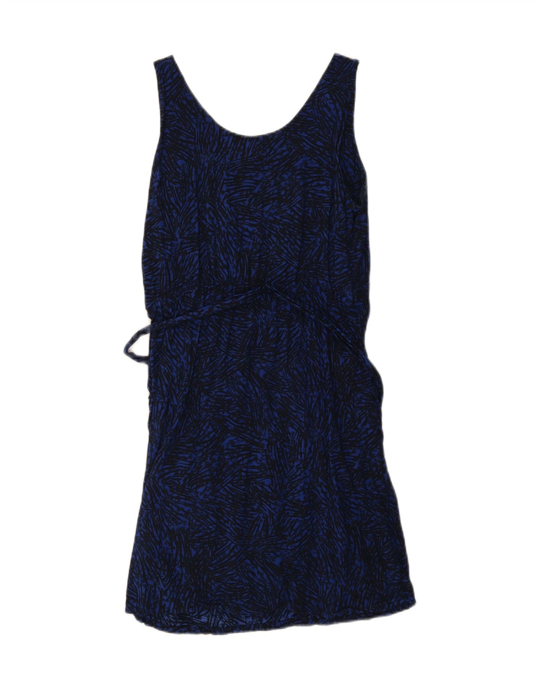 MOSSIMO Womens Abstract Pattern Sleeveless A-Line Dress UK 10 Small Blue