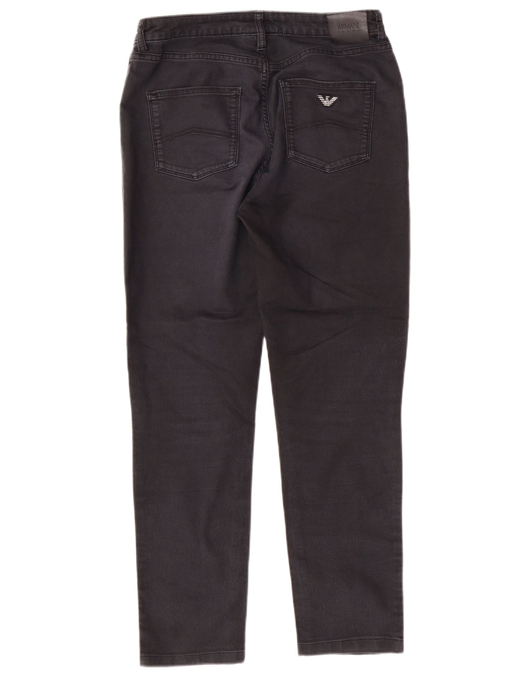 ARMANI Vaqueros Cónicos Mujer W29 L27 Algodón Negro