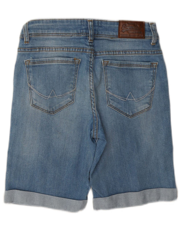 Superdry Shorts De Mezclilla Desgastados W28 Azul Medio