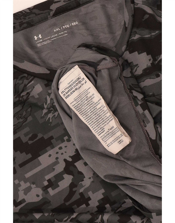 Under Armour Camiseta para hombre Top 2XL Gris Camuflaje Poliéster
