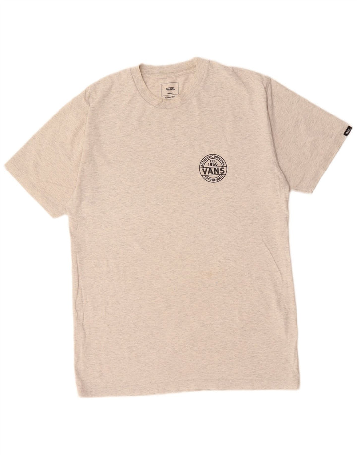 VANS Camiseta gráfica de ajuste clásico para hombre Top de algodón moteado gris medio