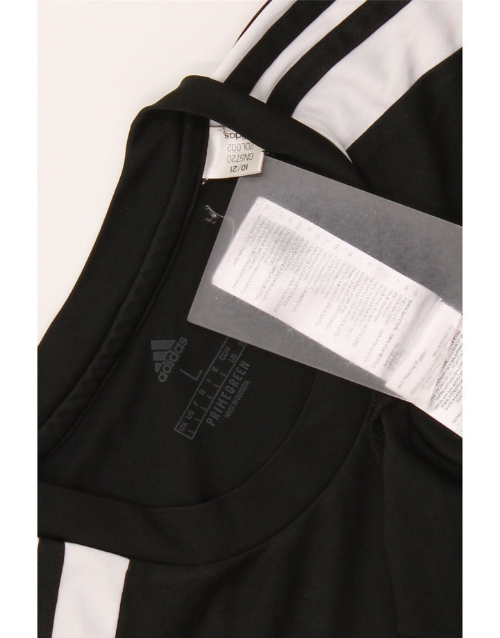 Adidas Hombre Aeroready Camiseta Top Grande Negro Colorblock Poliéster