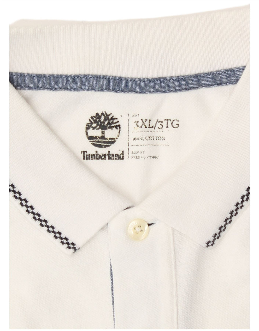 Timberland Polo Slim Fit para Hombre 3XL Algodón Blanco