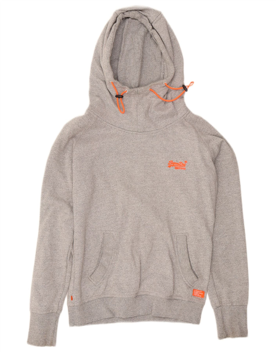 SUPERDRY Jersey con capucha para mujer UK 44 Algodón moteado gris medio