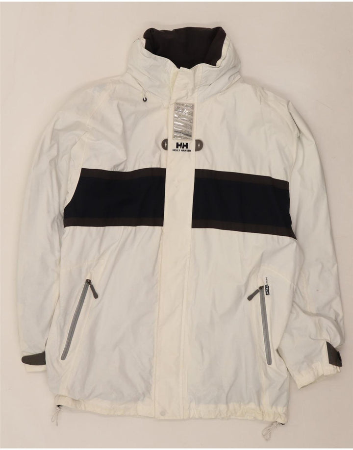Helly Hansen Chaqueta impermeable con capucha para hombre Reino Unido 40 Grande Color blanco