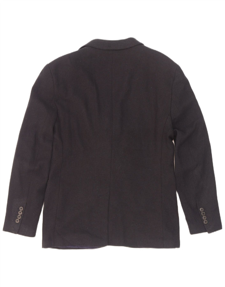 Zara Chaqueta tipo blazer de 2 botones para hombre EU 52 Grande Poliéster azul marino