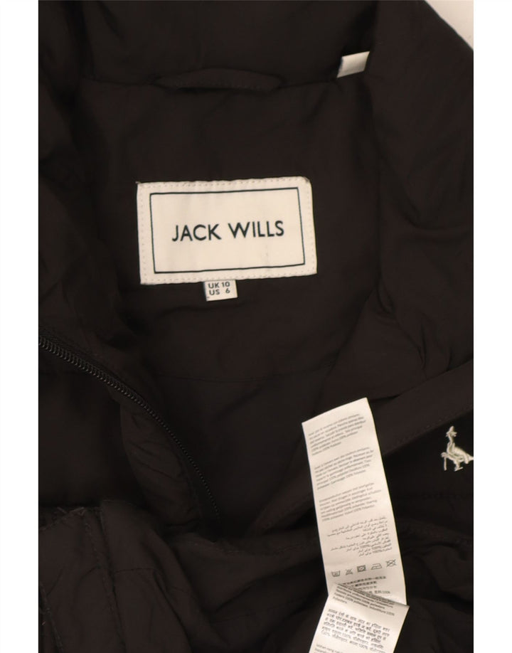 Jack Wills Chaleco acolchado para mujer UK 10 Small Poliéster negro