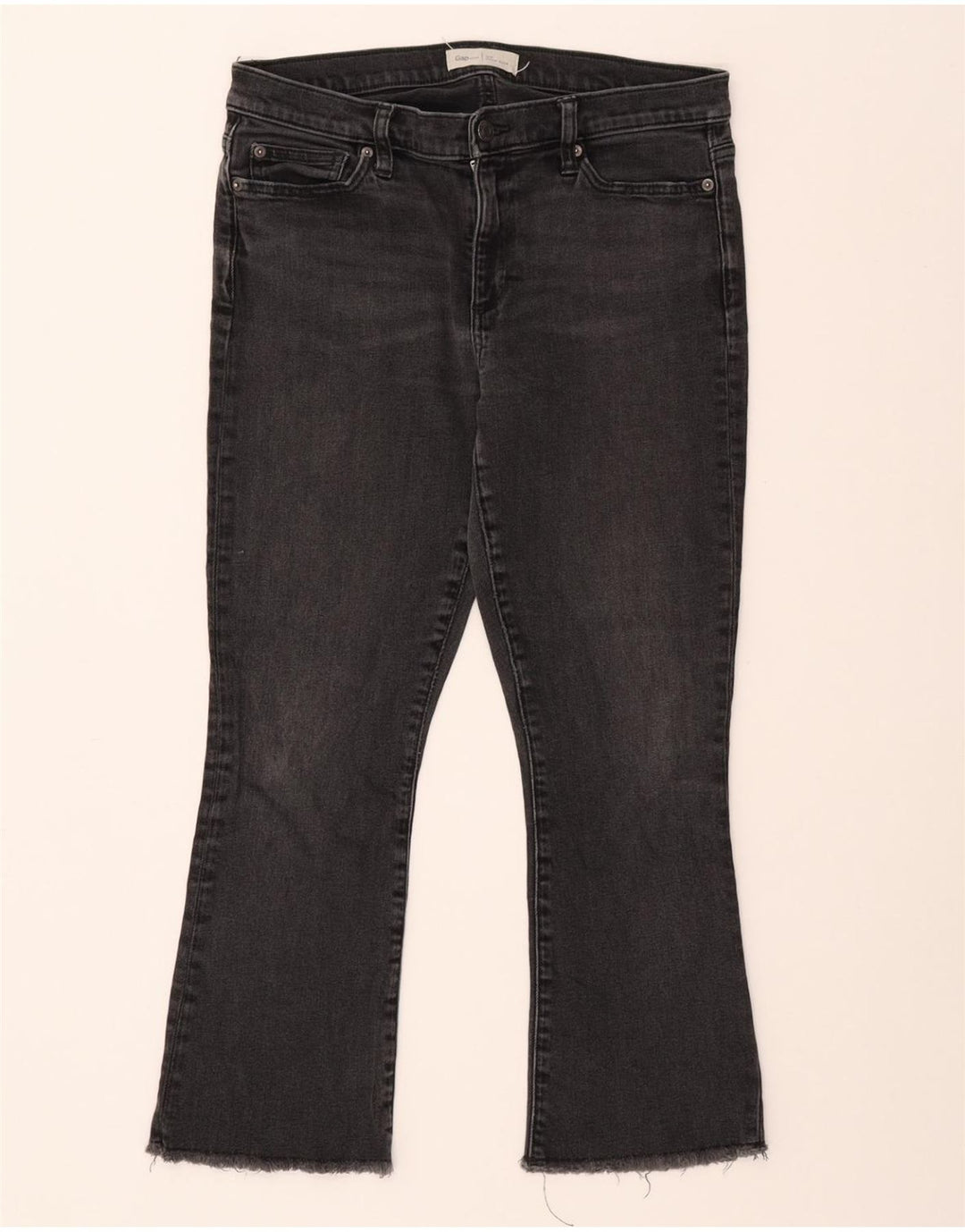 Vaqueros recortados de corte regular Kick para mujer GAP W30 L24 Algodón gris