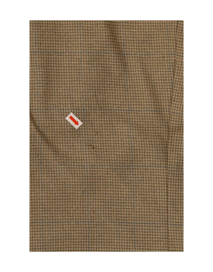 EDDIE BAUER Mens 2 Button Blazer Jacket UK 40 Large Khaki Houndstooth Silk Vintage Eddie Bauer and Second-Hand Eddie Bauer from Messina Hembry 