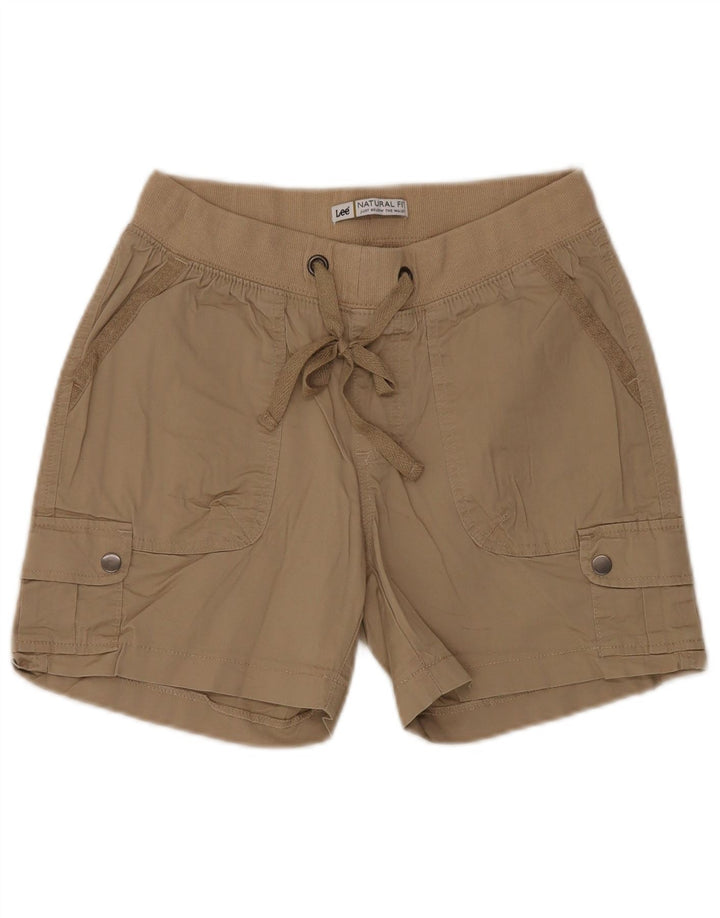 LEE Pantalones cortos cargo de ajuste natural para mujer US 6 mediano W28 algodón beige