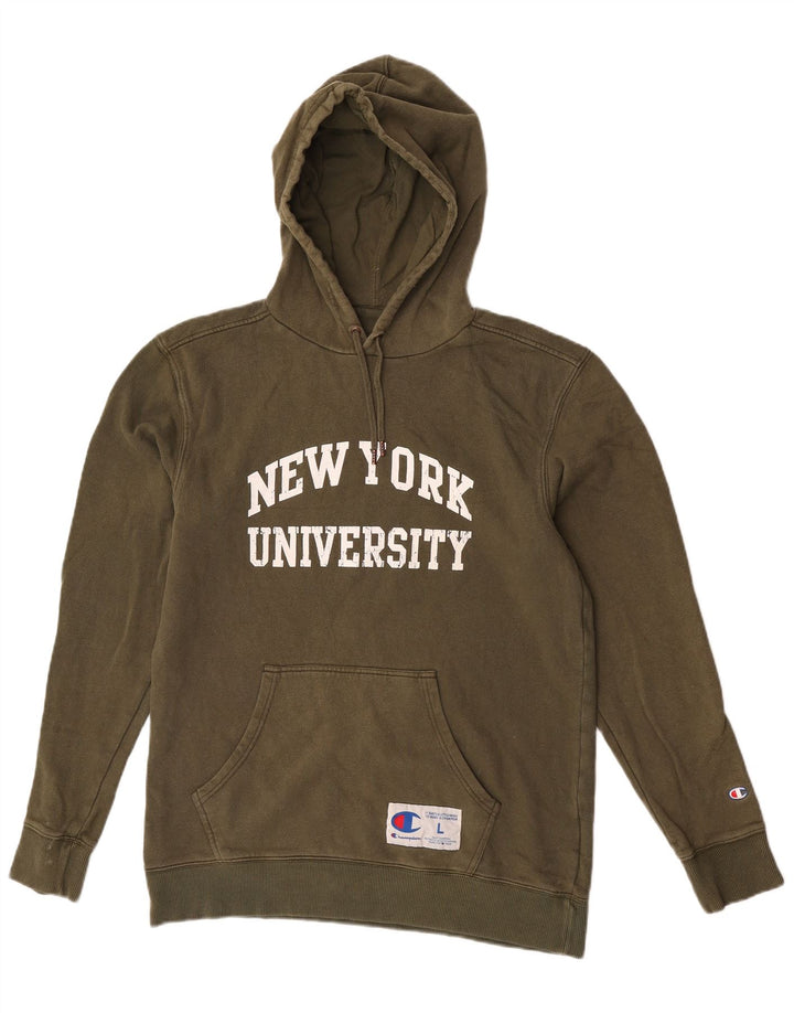 Champion Sudadera Con Capucha Gráfica Para Hombre Jersey Grande De Algodón Caqui